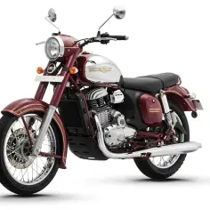 Elegancka, nowa Jawa 350 w kolorze bordowym z chromowanymi elementami. Gdzie kupić ten klasyk?